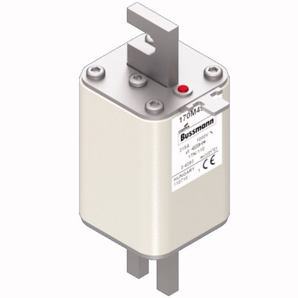 Fuse-link, high speed, 315 A, AC 1000 V, DIN 1, 51 x 69 x 138 mm, aR, DIN, IEC, type T indicator image 3