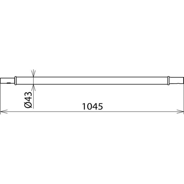 Extension handle with plug-in coupling D 43mm L 1045mm image 2