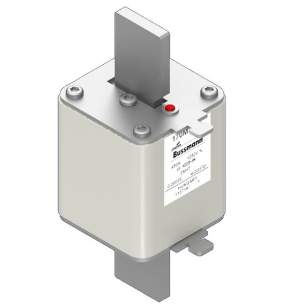 Fuse-link, high speed, 450 A, AC 1250 V, size 2, 59 x 59 x 150 mm, aR, IEC, single indicator image 3