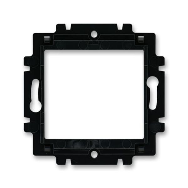 5016E-B1 Cable Outlet / Blank Plate / Adapter Ring For data connection housing 1 gang black - Time image 1