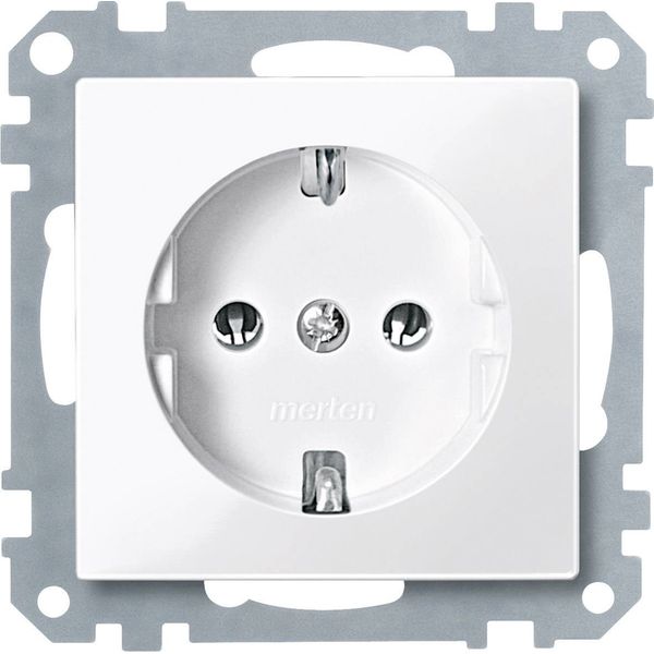 Insert PG socket System M, 1-M, M-Smart, M-Plan, M-Creativ Polar white glossy Merten image 1