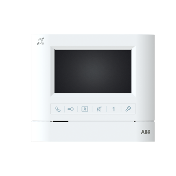 M22343-W-02 Basic 4.3" video hands-free indoor station, with induction loop,White image 2