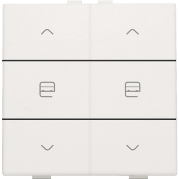 Double push button for Niko Home Control, white image 1