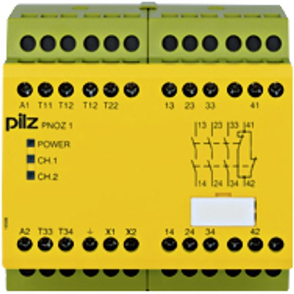 PNOZ 1 110-120VAC  3n/o 1n/c image 1