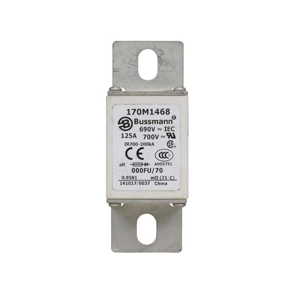 Fuse-link, high speed, 125 A, AC 690 V, size 000, 24 x 36 x 96 mm, aR, IEC image 13