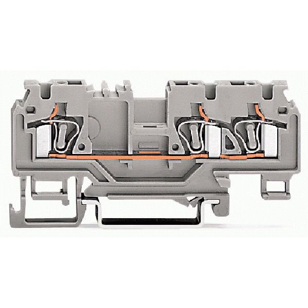 3-conductor through terminal block 4 mm² with test port blue image 3