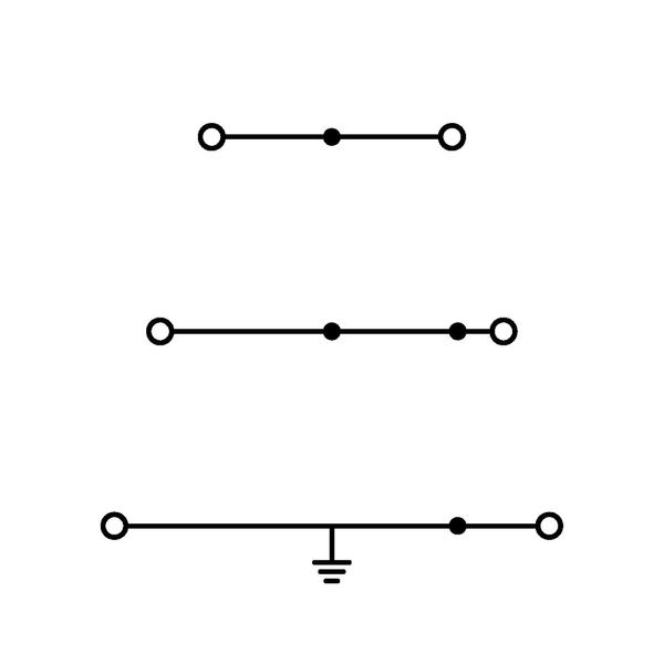 Triple-deck terminal block Shield/through/through terminal block 2.5 m image 3