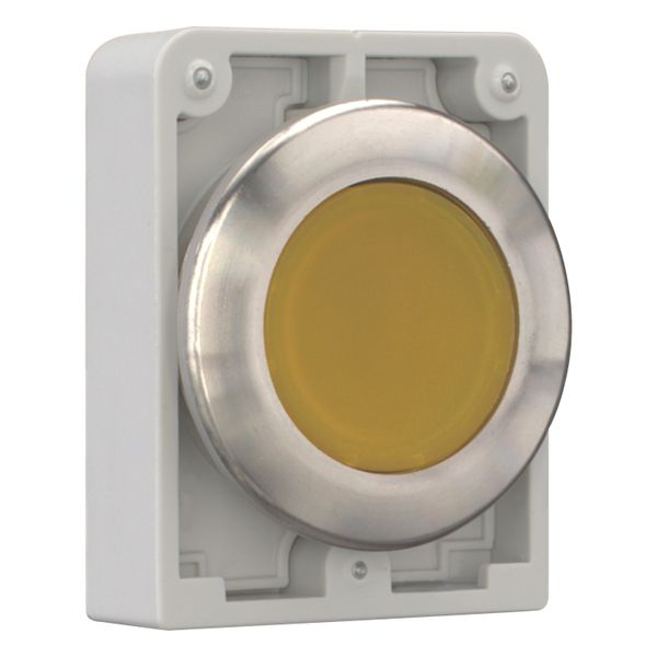 Illuminated pushbutton actuator, RMQ-Titan, flat, momentary, yellow, blank, Front ring stainless steel image 12