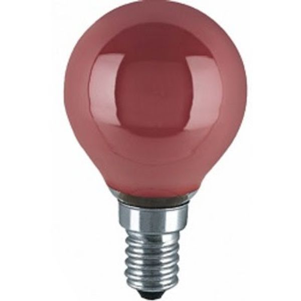 Incandescent Bulb E14 25W P45 silicone RED image 1