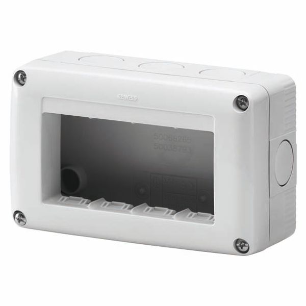 PROTECTED ENCLOSURE FOR SYSTEM DEVICES - 4 GANG - RAL 7035 GREY - IP40 image 2