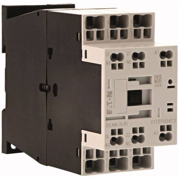 Contactor, 3 pole, 380 V 400 V 3.7 kW, 1 N/O, 1 NC, 110 V 50 Hz, 120 V 60 Hz, AC operation, Push in terminals image 3