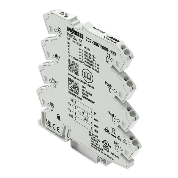 787-3861/600-000 Electronic circuit breaker; 1-channel; 24 VDC input voltage; 6 A; Signal contact image 1