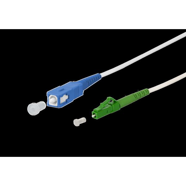 OpDAT patch cord SC-S/LC-S APC OS2, white, 2.0 m image 2