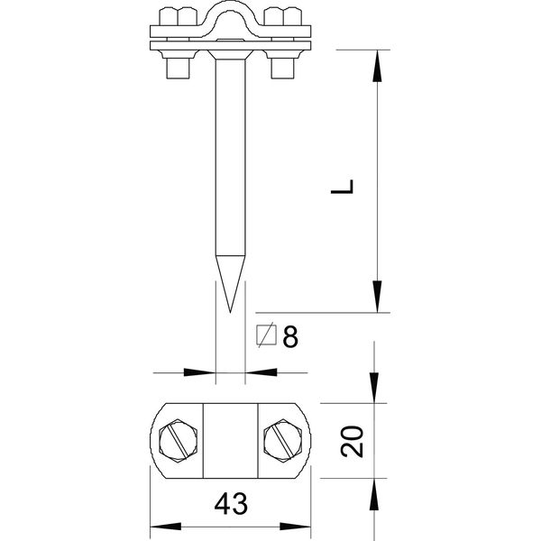 163 70 FT Cable fixing device  70mm image 2