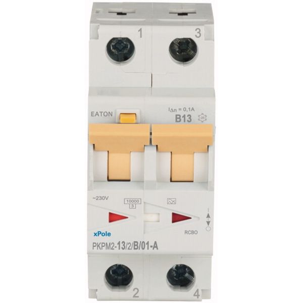 RCD/MCB combination, 13 A, 100 mA, MCB trip characteristic: B, 2p, RCD trip characteristic: A image 2