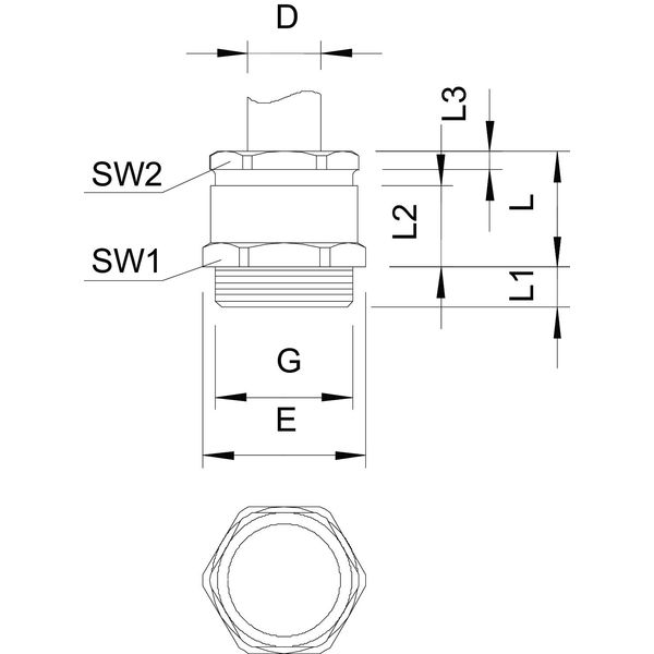 162 MS M20 Cable gland with cutting ring M20 image 2