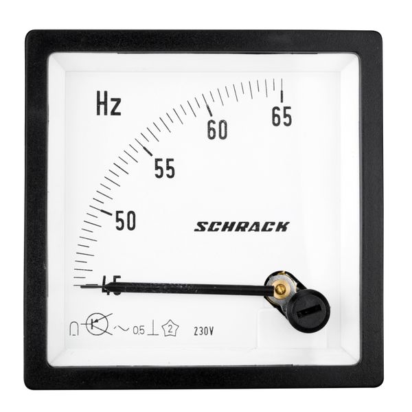 Frequency meter, 72x72mm, 45 to 65Hz, 230VAC image 1