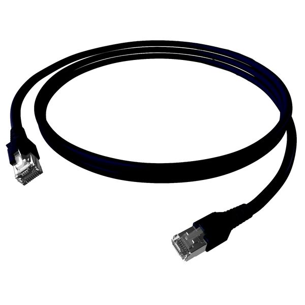 Patchcord RJ45 shielded Cat.6a 10GB, LS0H, black,  10.0m image 3