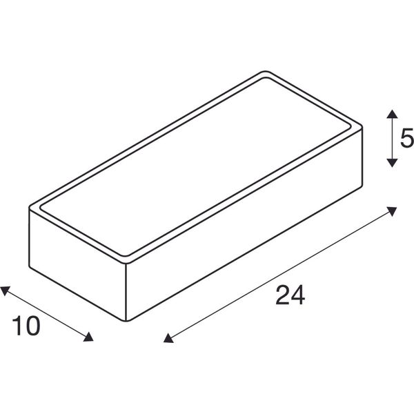 WL 149 R7s Wall lamp, max 60W, rectangular, white matt, 78mm image 3