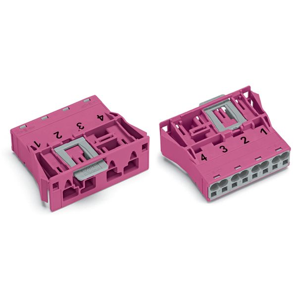 Snap-in plug 4-pole Cod. B pink image 2