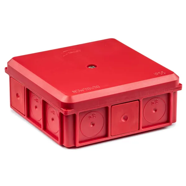 Surface junction box NSW90x90 red image 1