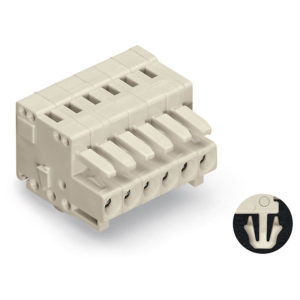 1-conductor female connector CAGE CLAMP® 1.5 mm² light gray image 1