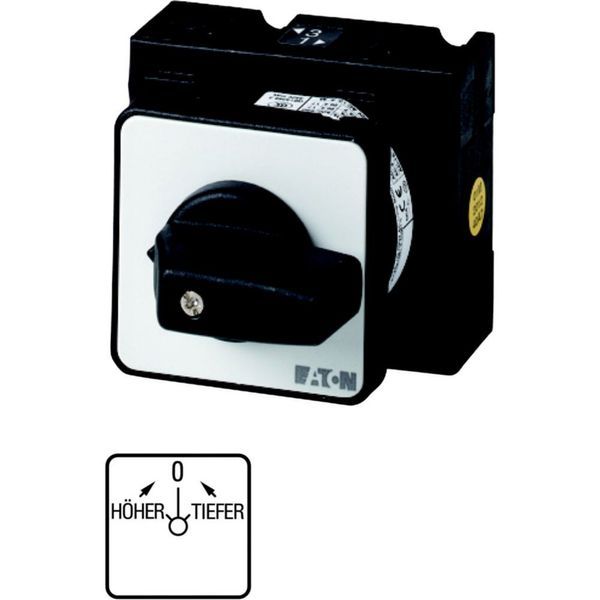 Reversing switches, T3, 32 A, flush mounting, 2 contact unit(s), Contacts: 3, 45 °, maintained, With 0 (Off) position, with spring-return from both di image 1