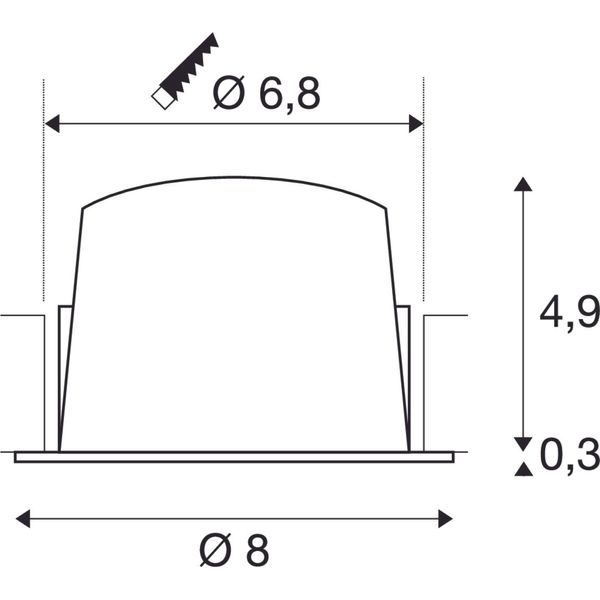 NUMINOS S DL 8,6W 720lm 2700K 55ø 250mA LED black/white image 2