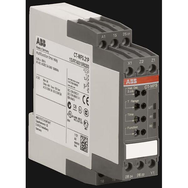 CT-MFS.21P Time relay, multifunction 2c/o, 24-240VAC/DC image 1