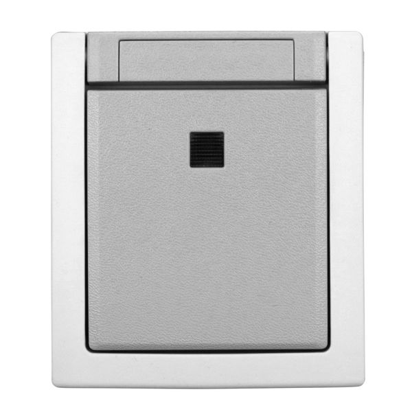 Push button illuminated, neutral base, NO, VISIO IP54 image 2