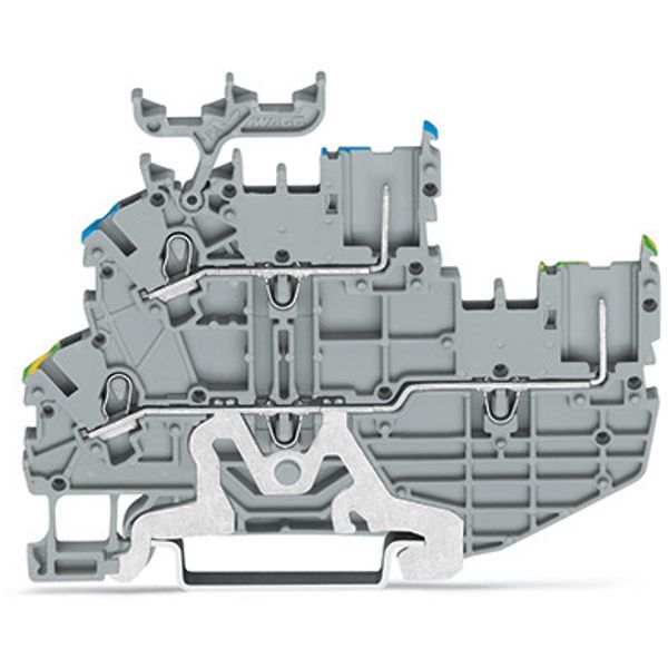 1-conductor/1-pin double deck receptacle terminal block image 2