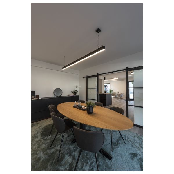 GLENOS pendant, matt black, 2m , 103W, 3000K image 5