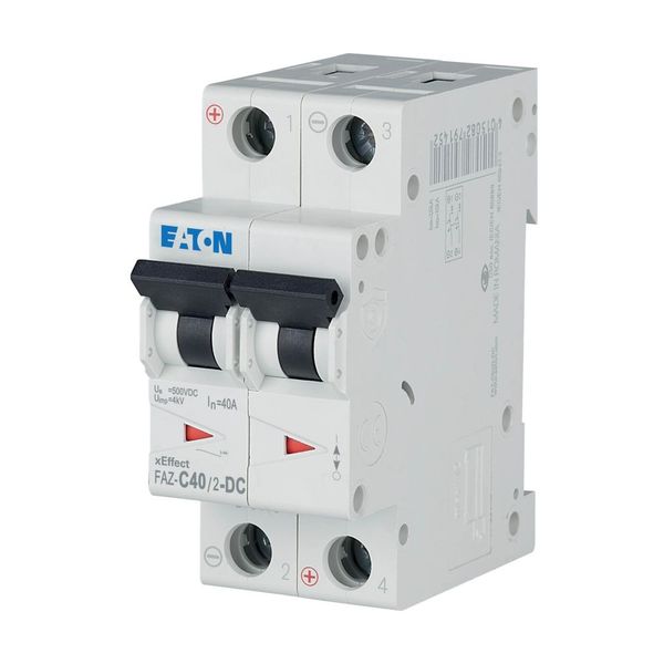 Miniature circuit breaker (MCB), 40 A, 2p, characteristic: C, DC image 6