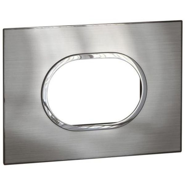 Arteor™ - Plate - Italian / US std - round - 3 modules - stainless steel image 1