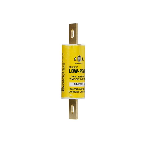 Eaton Bussmann Series LPJ Fuse, Eaton Bussmann series LPJ Low Peak, Current-limiting, time delay, 70 A, 600 Vac, 300 Vdc, 300000 A at 600 Vac, 100 kAIC Vdc, Class J, 10s at 500%, Dual element, 1.13 in dia, RoHS Compliant, Indicating image 12