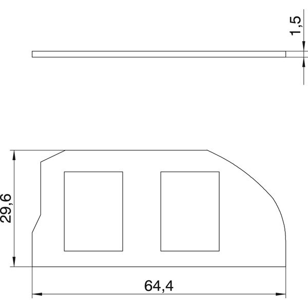 MPRM2 2A Mounting plate with 2x hole pattern Type A 20,10x14,8 image 2