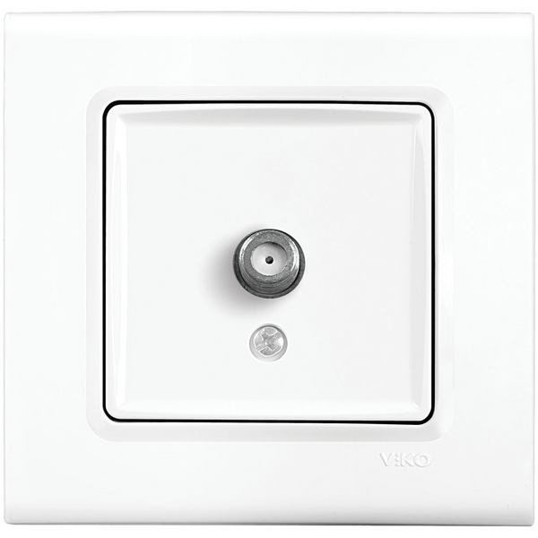 Linnera S White Sat Socket F Connector Terminated image 1