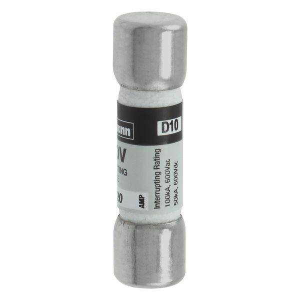 Eaton Bussmann series KLM fuse, 600 Vac, 600 Vdc, 20A, 100 kAIC at 600 Vac, 50 kAIC at 600 Vdc, Non Indicating, Fast acting, Ferrule end X ferrule end, Melamine tube, Nickel-plated bronze endcap image 4