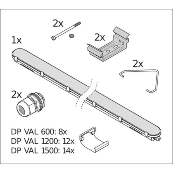 DAMP PROOF VALUE 1500 50W 4000K IP65 image 3