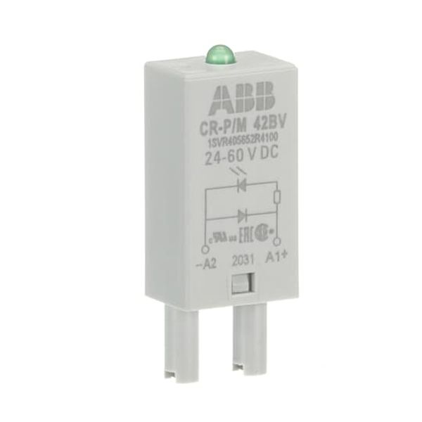 CR-P/M 42BV Pluggable module diode and LED green, 24-60VDC, A1+, A2- image 8