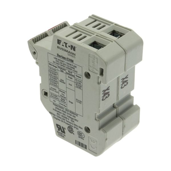 Fuse-holder, LV, 32 A, AC 690 V, 10 x 38 mm, 1P+N, UL, IEC, indicating, DIN rail mount image 18