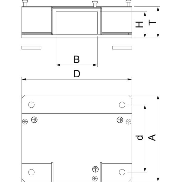 BSKM-TA 0407 FS T-branch for wall and ceiling mounting 40x70 image 2