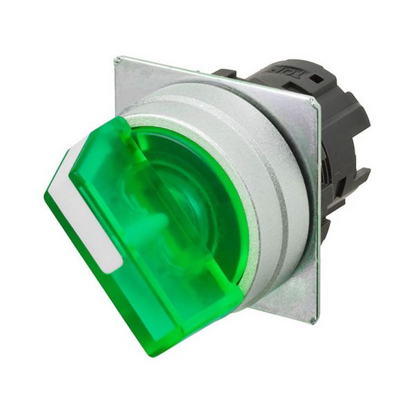 Selector A22NZ Ã˜22, 2 position, Lighted, bezel brushed M, AUTO RESET O A2270440H image 2