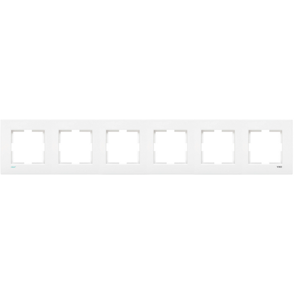 Karre Clean Accessory White Six Gang Frame image 1