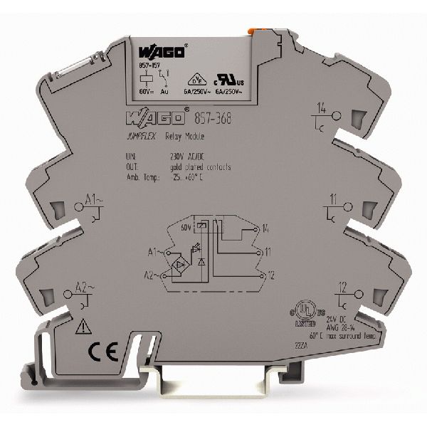 Relay module Nominal input voltage: 230 V AC/DC 1 changeover contact g image 3