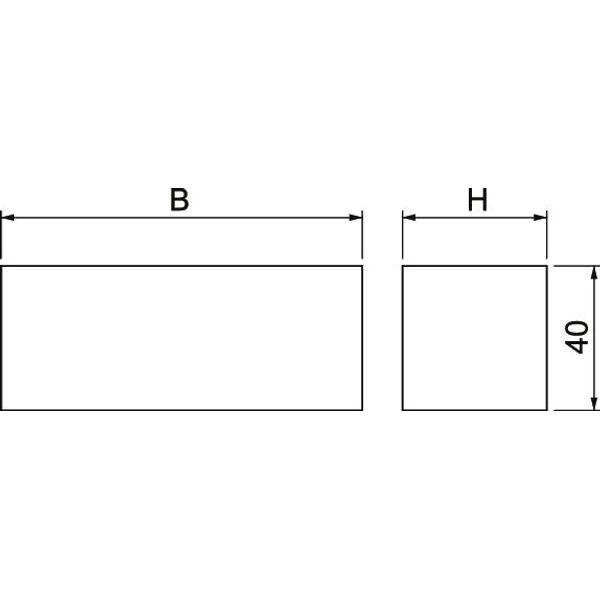 PLM CO 0410 Foam seal for cable exit 40x40x100 image 2