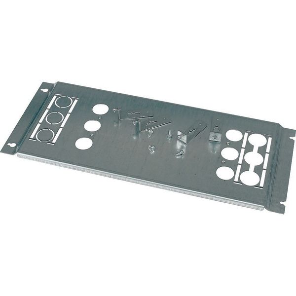 Mounting plate, +mounting kit, for NZM3, horizontal, 4p, HxW=250x600mm image 1