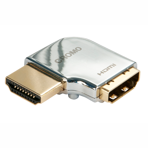 CROMO HDMI Male to HDMI Female 90 Degree Right Angle Adapter - Left Create easy access to your HDMI ports on the rear of your HDTV! image 1