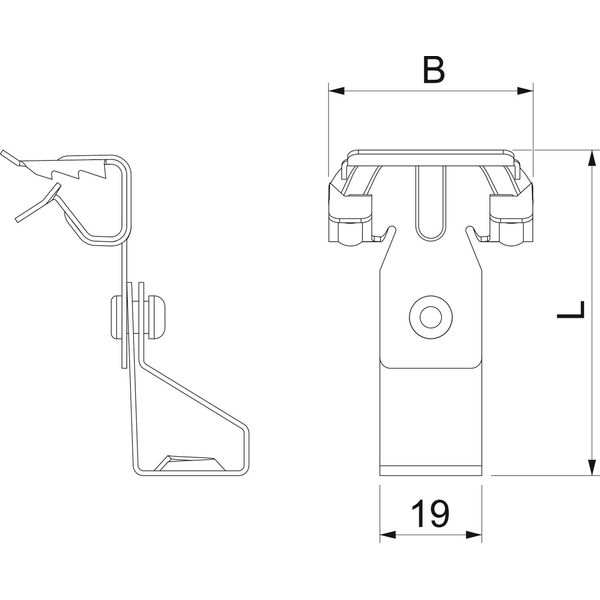 BCTR 4-8 M8 Beam clamp with threaded rod M8 4-8mm image 2