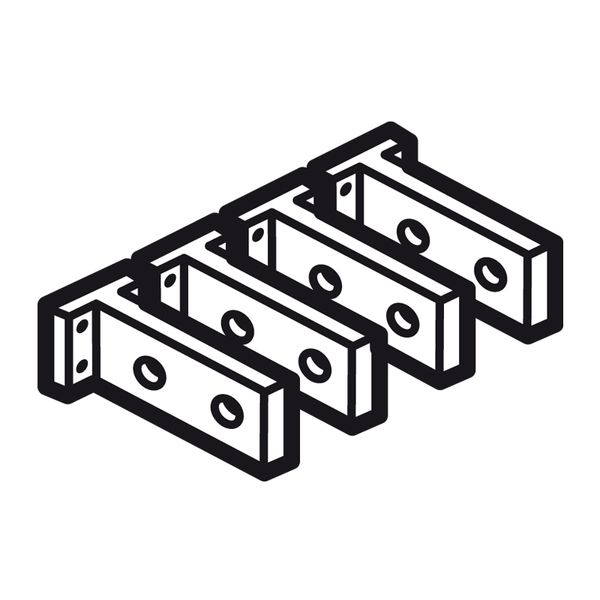 Rear terminals (8) - for DPX 1250/1600 - short - incoming or outgoing - 4P image 2